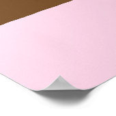 Owl Familie op Roze Poster (Hoek)