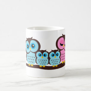 Owl Familie van Vier Koffiemok
