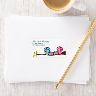 Owl Family Return Address Labels