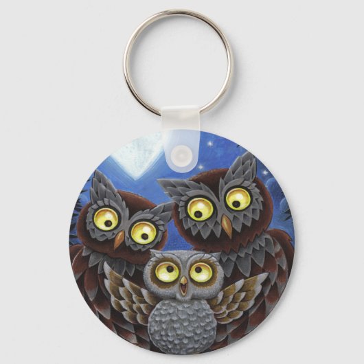 Owl Family Sleutelhanger (Voorkant)