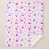 Owl & Feather Sherpa Deken (Voorkant)