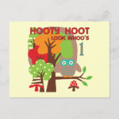 Owl First Birthday T-shirts en geschenken Briefkaart (Voorkant)
