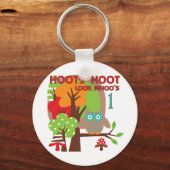 Owl First Birthday T-shirts en geschenken Sleutelhanger (Voorkant)