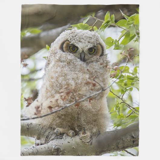 Owl Fleece Blanket Deken (Voorkant)