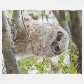 Owl Fleece Blanket Deken (Voorkant (Horizontaal))
