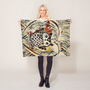 Owl Fleece Deken