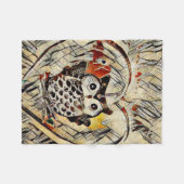 Owl Fleece Deken (Voorkant (Horizontaal))
