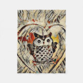 Owl Fleece Deken (Voorkant)
