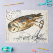 Owl  Franse poststempel Tissuepapier (Craft)