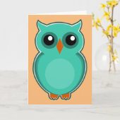 OWL FUNNY HOOT CARTE D'ANNIVERSAIRE (Fleur jaune)