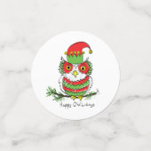 Owl Funny Kerstmis Kinder Confetti (Kleine voorkant)