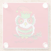 Owl Funny Kerstmis Kinder Glazen Onderzetter (Achterkant)