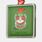 Owl Funny Kerstmis Kinder Metalen Ornament (Links)