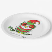 Owl Funny Kerstmis Kinder Papieren Bordje (Gekanteld)