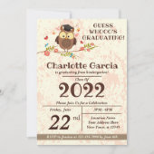 Owl Funny Kindergarten Afstuderen Kaart (Voorkant)