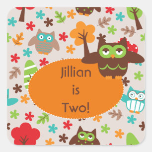 Owl Gepersonaliseerd Stickers