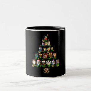 Owl Gift Eigen kerstseizoen Tweekleurige Koffiemok