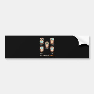 Owl Gift | Vreemd kerstleraar leven 2020 Owl Bumpersticker