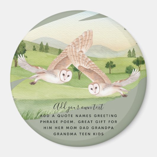 OWL GIFTS - Gepersonaliseerd Magneet (Voorkant)