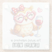 Owl Glazen Onderzetter (Achterkant)