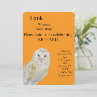 Owl Graduation Invitation