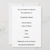 Owl Graduation Invitation Kaart (Achterkant)