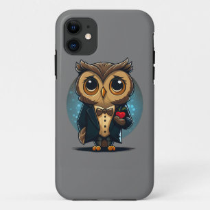 Owl Groom in Love: Perfect Valentijnsdag Gift iPhone 11 Hoesje