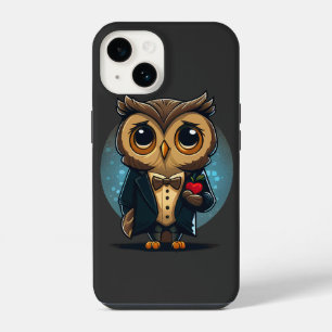 Owl Groom in Love: Perfect Valentijnsdag Gift iPhone 14 Hoesje