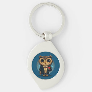 Owl Groom in Love: Perfect Valentijnsdag Gift Sleutelhanger