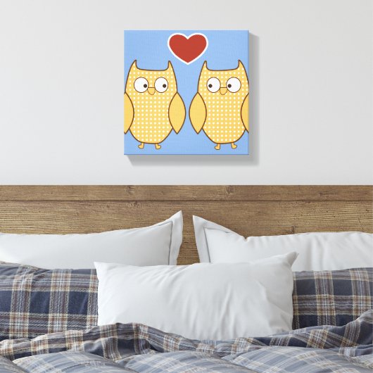 Owl hartliefde kind canvas (Insitu (Slaapkamer))