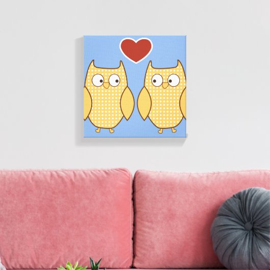 Owl hartliefde kind canvas (Insitu (Woonkamer))