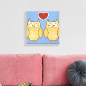 Owl hartliefde kind canvas afdruk (Insitu (Woonkamer))