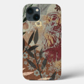 Owl hartvertakkingen bekleding en textuurcollage Case-Mate iPhone case (Achterkant)