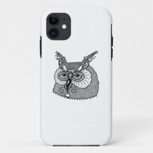 Owl Head Zendoodle iPhone 11 Hoesje