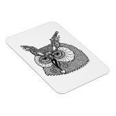 Owl Head Zendoodle Magneet (Rechterzijde)