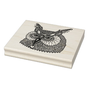 Owl Head Zendoodle Rubberstempel
