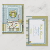 Owl Herinneringskaart Visitekaartje (Voorkant / Achterkant)