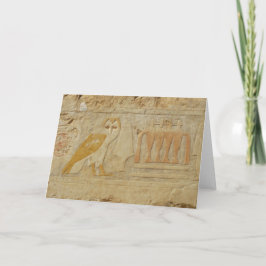 Owl Hieroglyph Detail, Hatshepsut Temple, Egypte Kaart