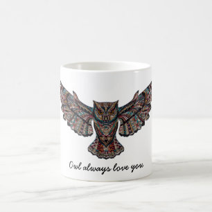 Owl houdt altijd van je Mozaïekdecoratief Koffiemok