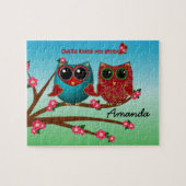 Owl houdt van jou-Jigzaag Puzzle Legpuzzel (Horizontaal)