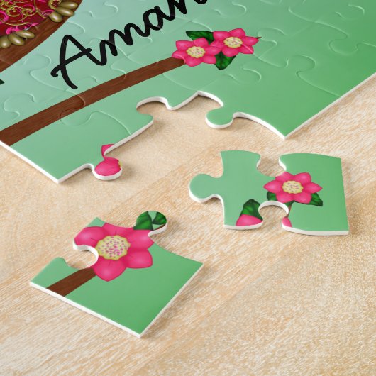 Owl houdt van jou-Jigzaag Puzzle Legpuzzel (Zijkant)