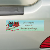 Owl houdt van u-Bumpersticker Bumpersticker (Op auto)