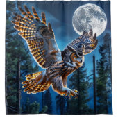 Owl hunting douchegordijn (Voorkant)