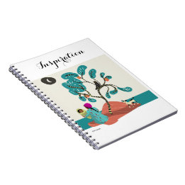 Owl in boom, Indiase moeder met baby en hond Notitieboek