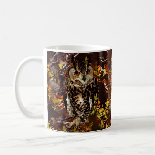 Owl in het najaar koffiemok (Links)