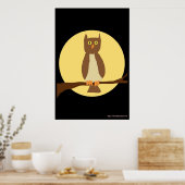 Owl in het poster Moon (Keuken)