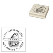 Owl in het Stempel van het Adres van de Boom (Gestempeld)