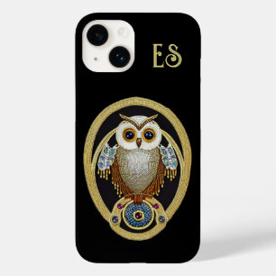 Owl in kralen en gouden effecten - Art Deco-gebrui Case-Mate iPhone 14 Hoesje