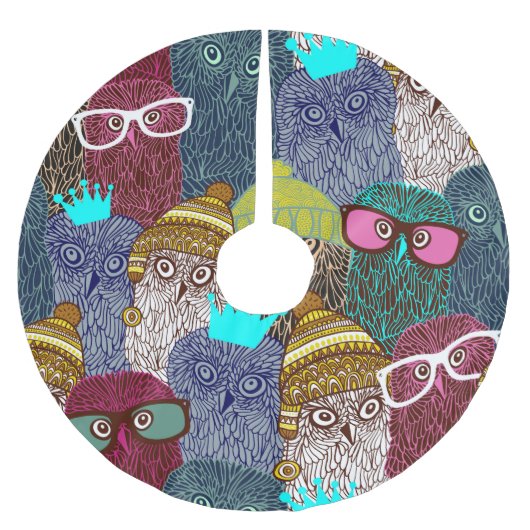 Owl in kroon kerstboom rok (Voorkant)