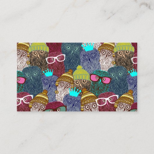 Owl in kroon kortingskaartje (Voorkant)